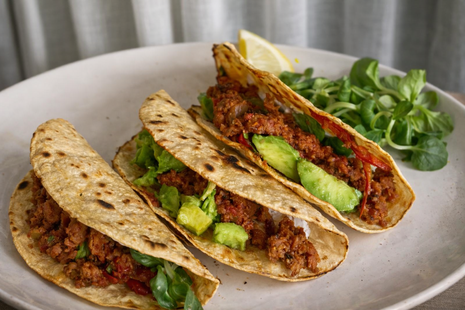 Tacos de soja texturizada — NutriPolo